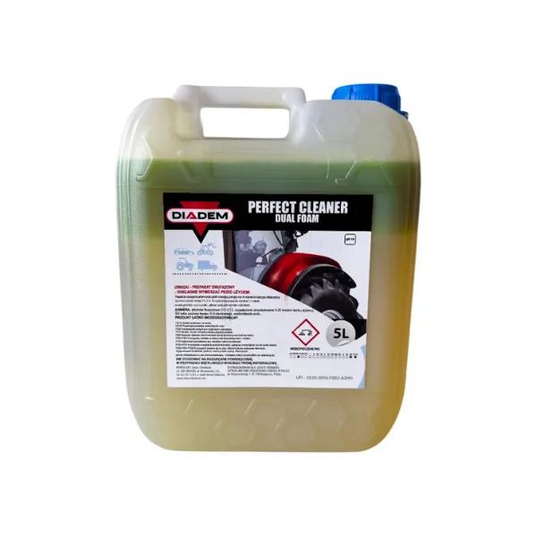 Kanister koncentratu aktywnej piany DIADEM Perfect Cleaner Dual Foam do mycia maszyn rolniczych i pojazdów.