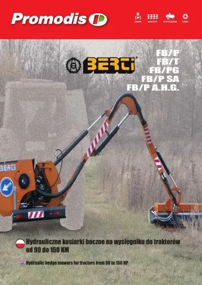 Hydrauliczne kosiarki boczne na wysięgniku Okładka katalogu Hydrauliczne kosiarki boczne na wysięgniku