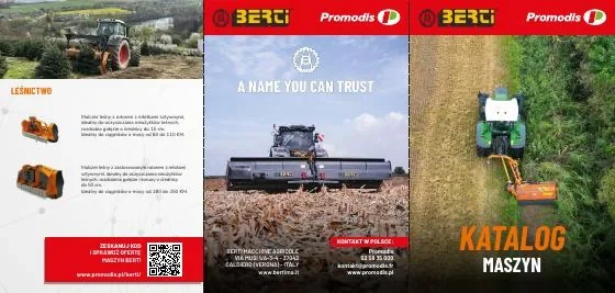 Katalog maszyn BERTI Okładka katalogu Katalog maszyn BERTI