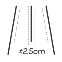 ±2,5 cm