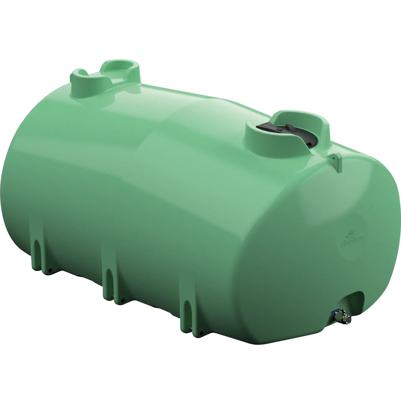 Zbiornik TankMaster Zielony poziomy zbiornik TankMaster na białym tle.